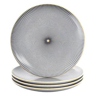 Intirilife 4x Assiettes en porcelaine en Sans Fin  