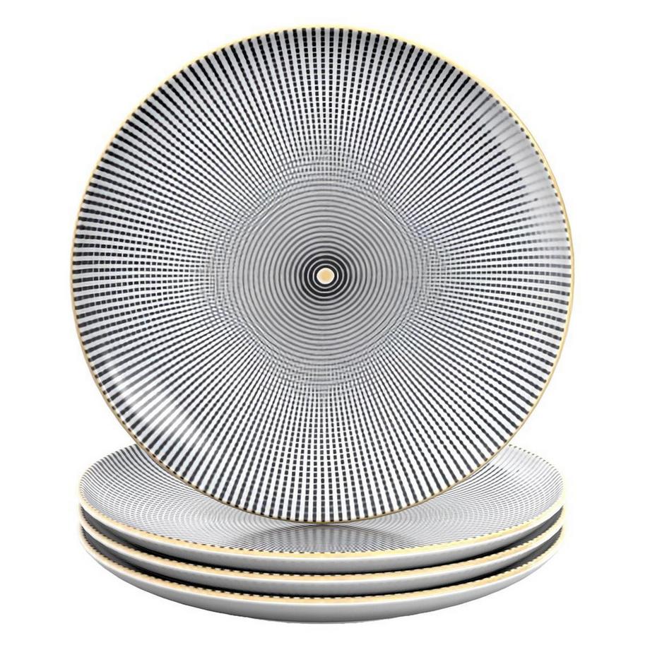 4x Assiettes en porcelaine en Sans Fin
