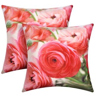 Avizar Set 2 copricuscini Rose Flowers Design  