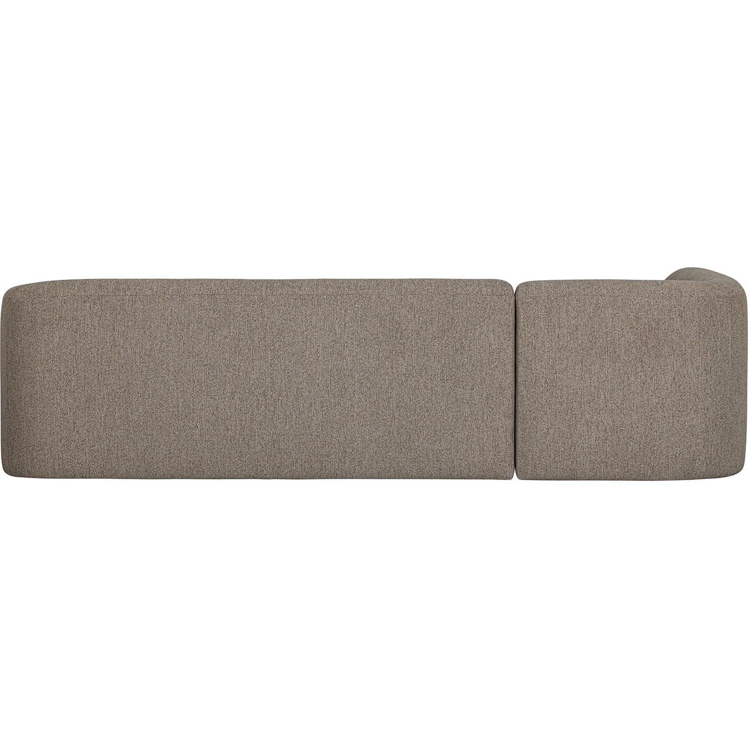 mutoni Ecksofa Sloping links Chenille hellbraun meliert 274x225  