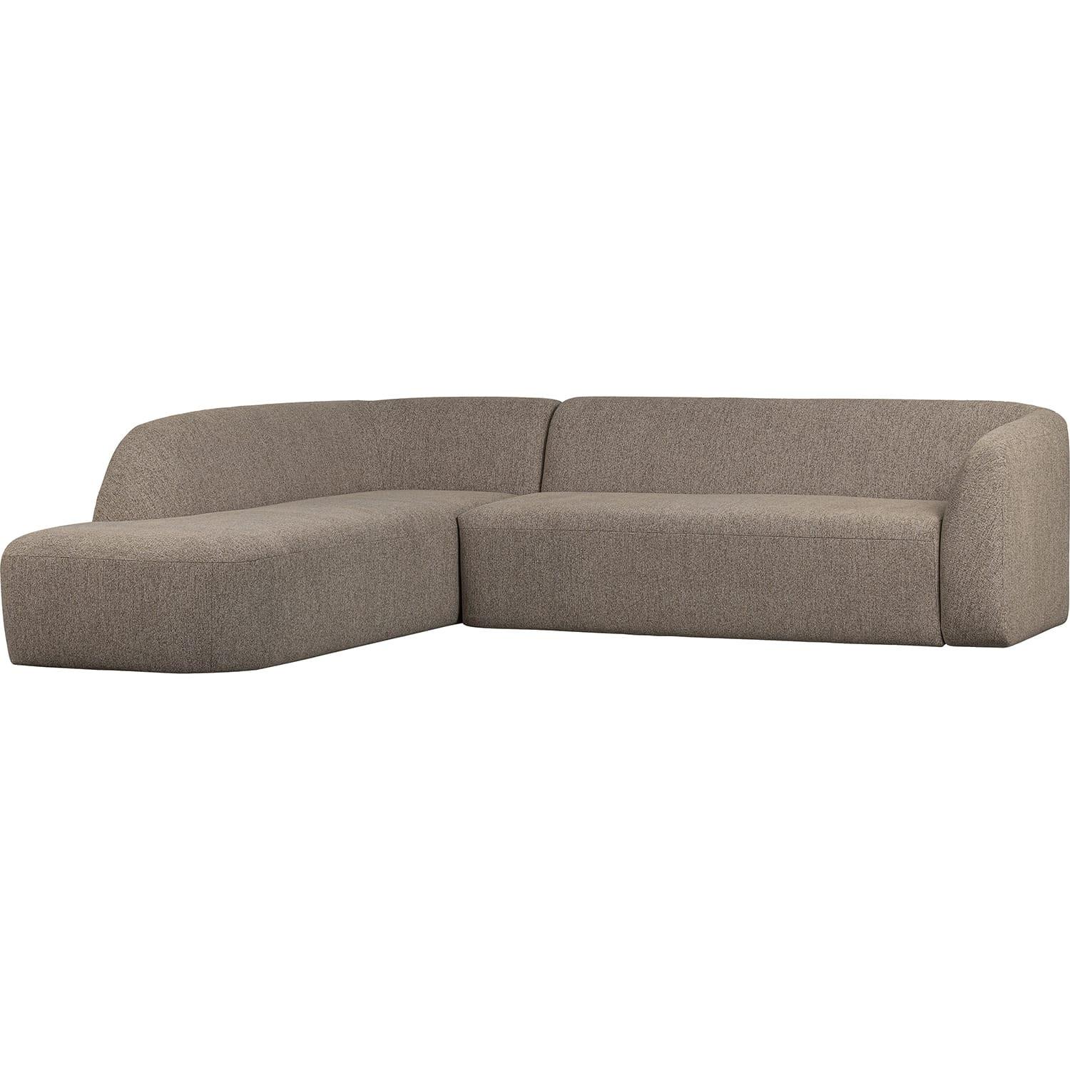 mutoni Ecksofa Sloping links Chenille hellbraun meliert 274x225  