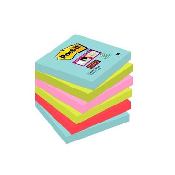 POST-IT Super Sticky Notes 76x76mm 6546SSMIA Miami 4 Farben 6x90 Blatt