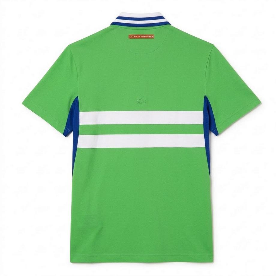 LACOSTE  Polo Manches Courtes Tennis Motiftyle À Rayures Roland Garros Edition 