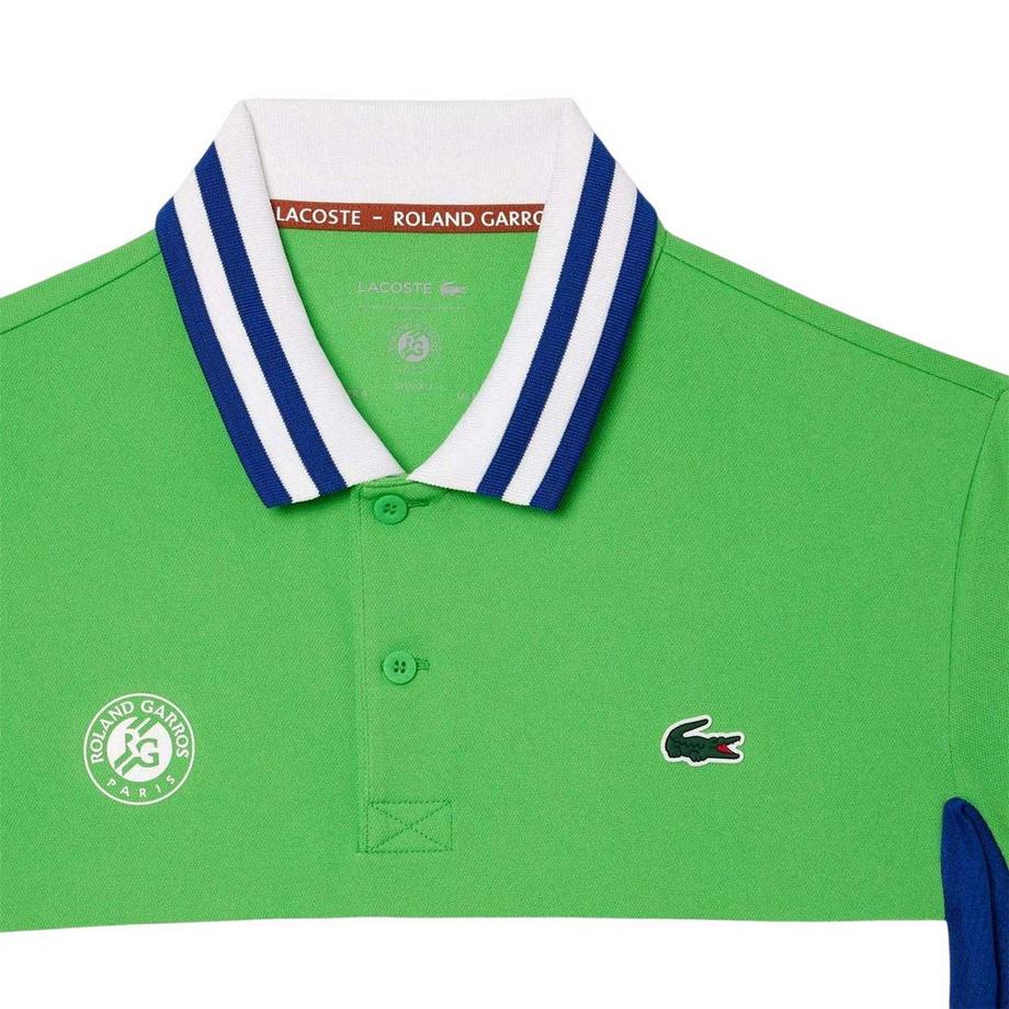 LACOSTE  Polo Manches Courtes Tennis Motiftyle À Rayures Roland Garros Edition 
