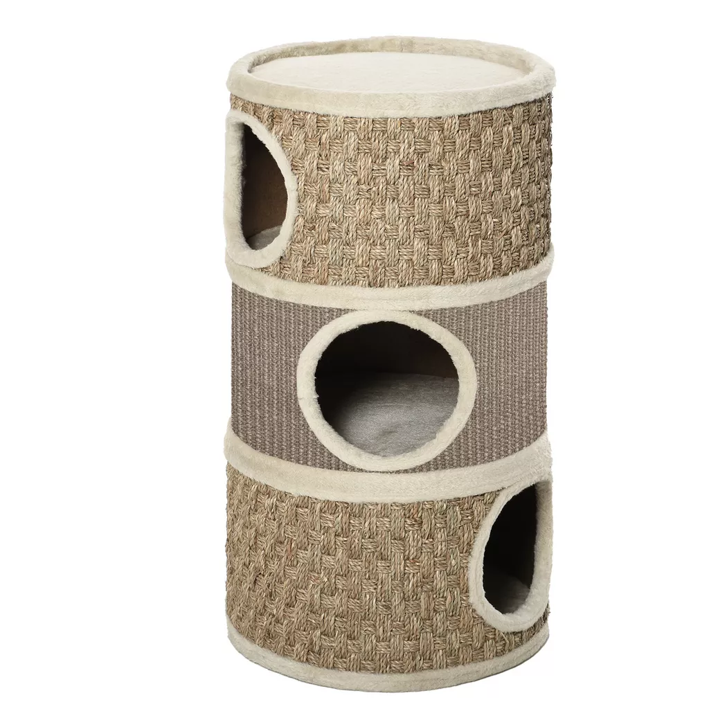 PawHut - Kratztonne, One Size, Braun