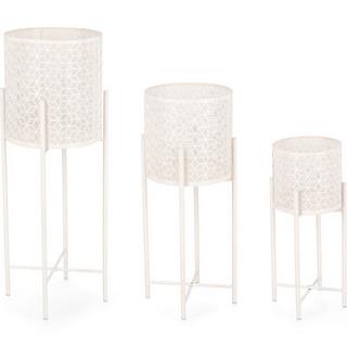 mutoni Cache-pot blanc (lot de 3)  