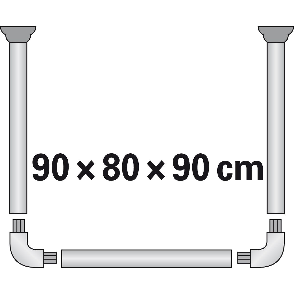 diaqua Barre rideaux de douche Basic chrome  