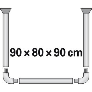 diaqua Barre rideaux de douche Basic chrome  