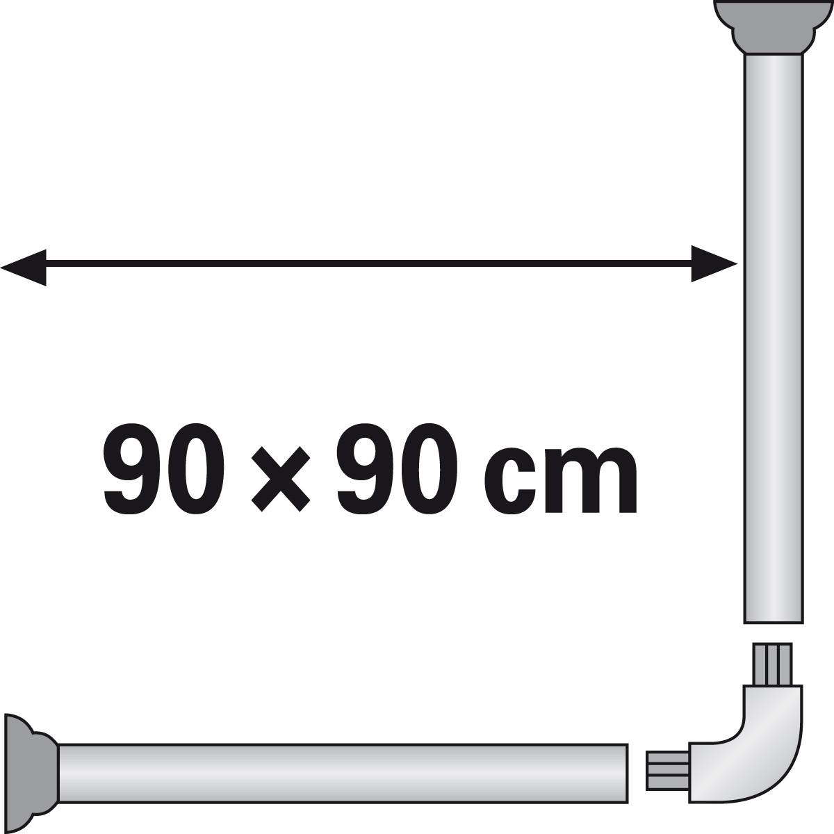 diaqua Barre rideaux de douche Basic chrome  