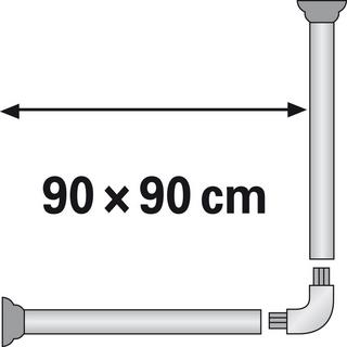 diaqua Barre rideaux de douche Basic chrome  