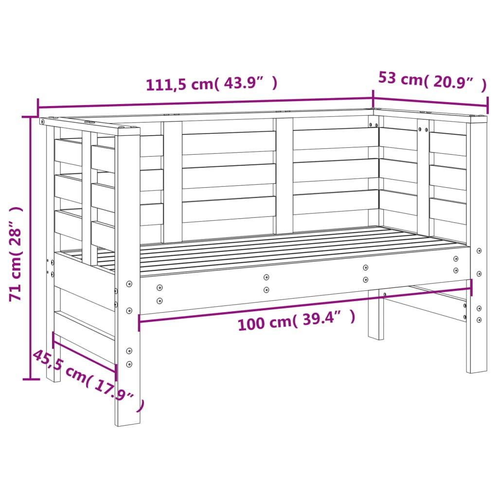 VidaXL set di mobili da giardino Legno di douglas  