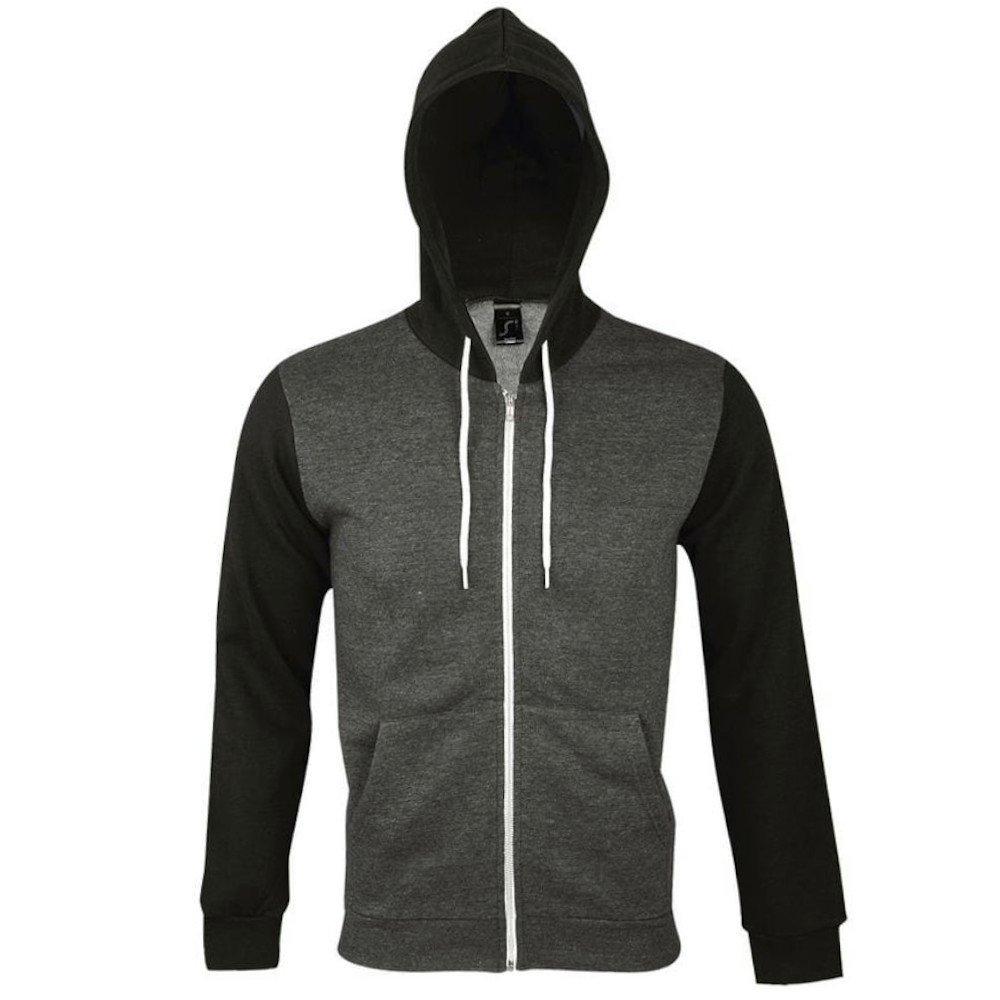 Image of Silver Kapuzenjacke Kapuzensweatshirt Mit Reißverschluss Damen Charcoal Black M