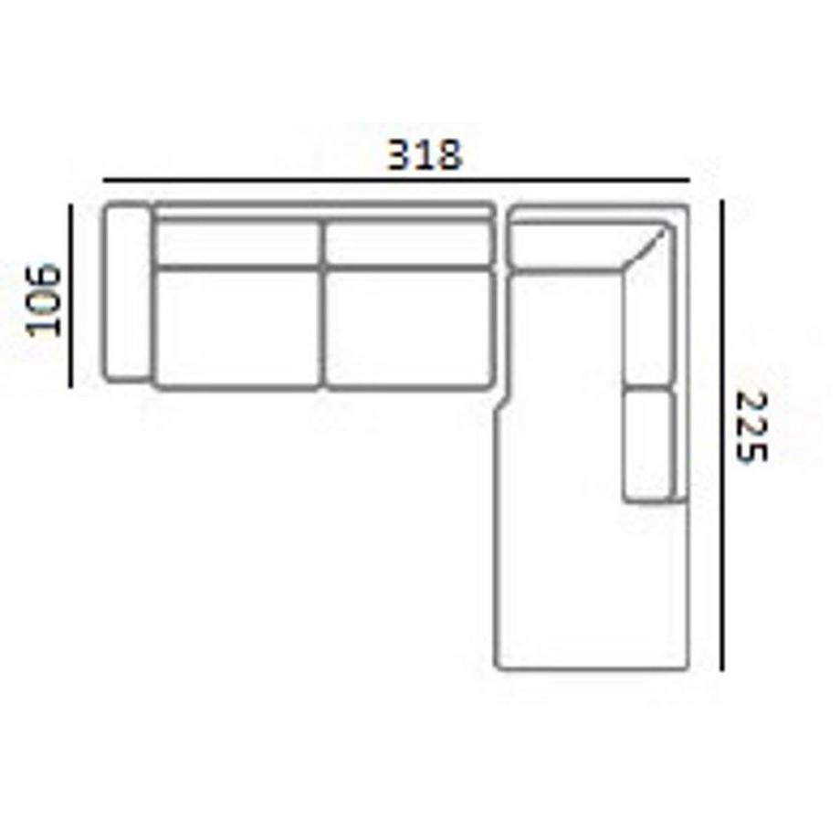 Richmond Interiors Canapé d'angle Lund Fusion, côté droit  
