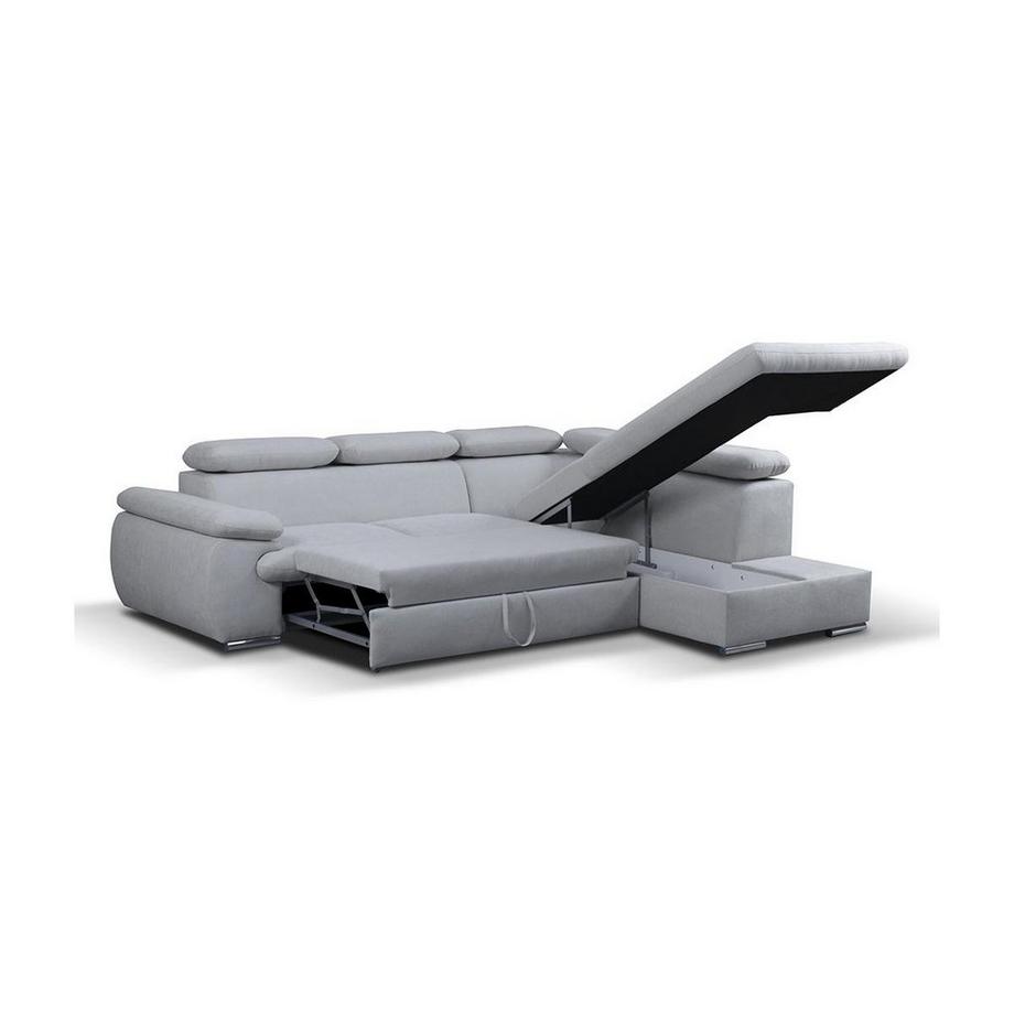 Vente-unique Ecksofa mit Schlaffunktion Bettkasten FABIEN Ecke Rechts  
