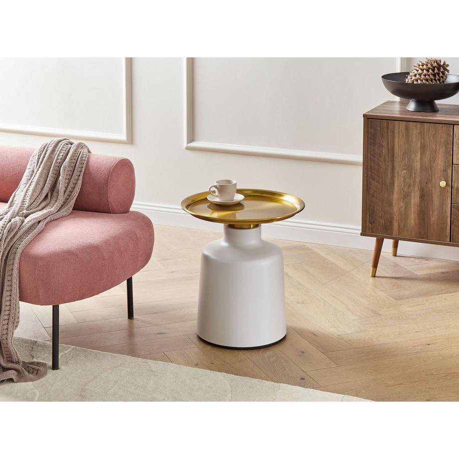 Beliani Table d'appoint en Métal Glamour DOVE  