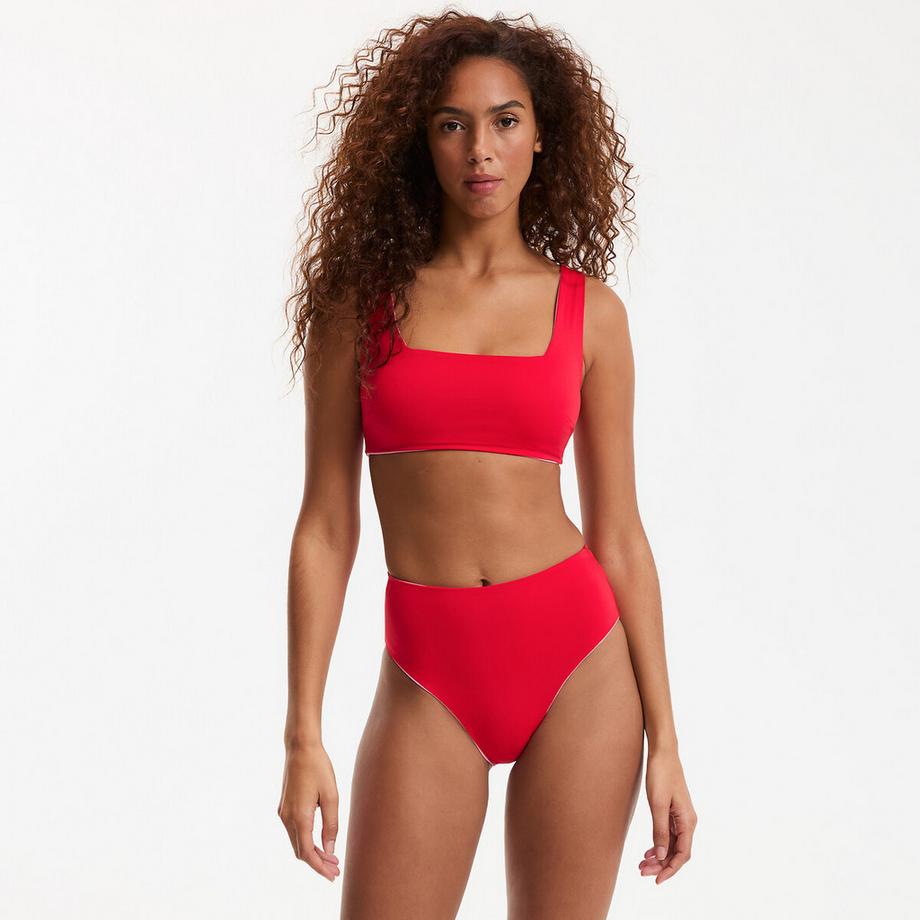 La Redoute Collections Slip Bikini Reversibile Vita Alta  