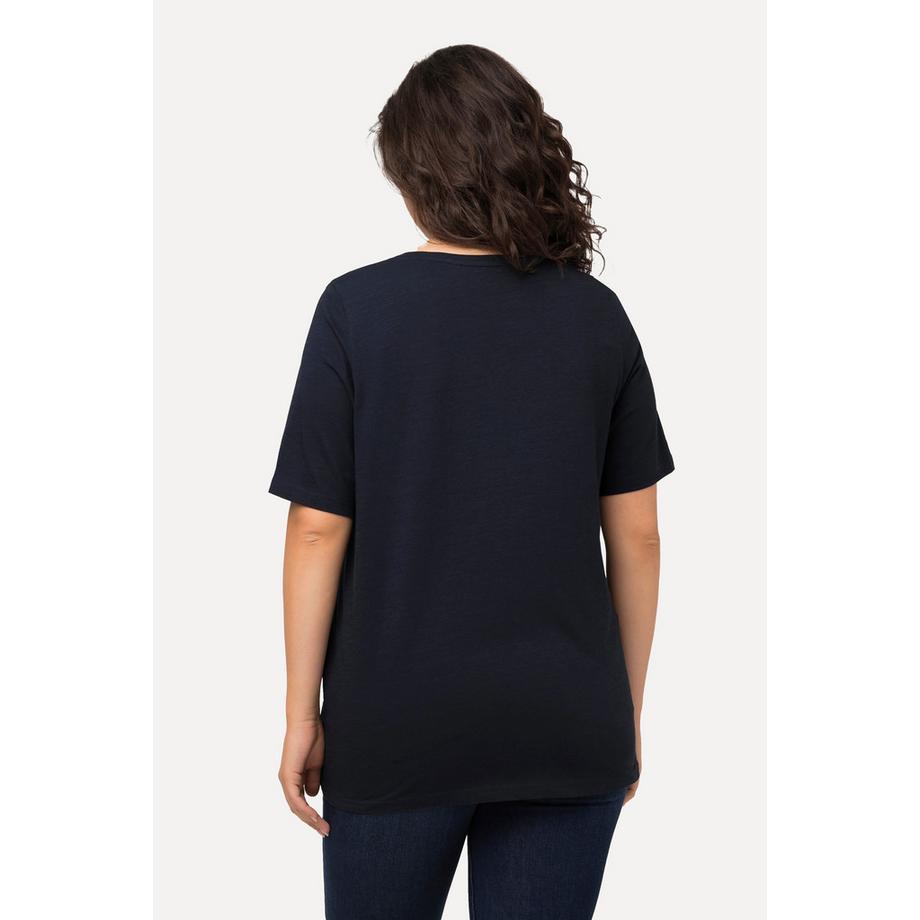 Ulla Popken Maglia Natalizia Animali Taglio Svasato Scollo V Mezze Maniche  