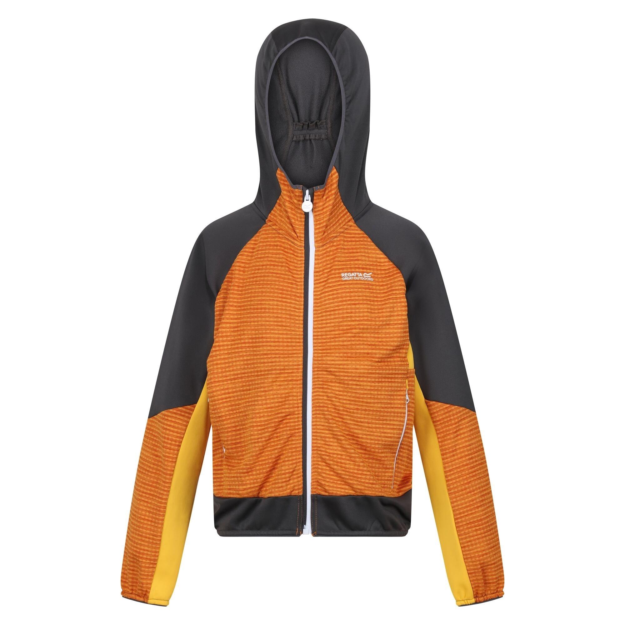 Image of Prenton Ii Softshelljacke Mit Kapuze Mädchen Orange Bunt 140