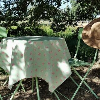 Fleur de Soleil Nappe enduite ronde ou ovale Ginkgo  