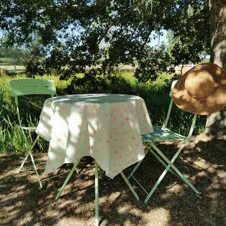 Fleur de Soleil Nappe enduite ronde ou ovale Ginkgo  