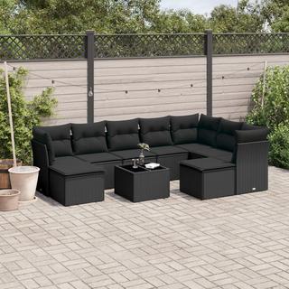 VidaXL set divano da giardino Polirattan  