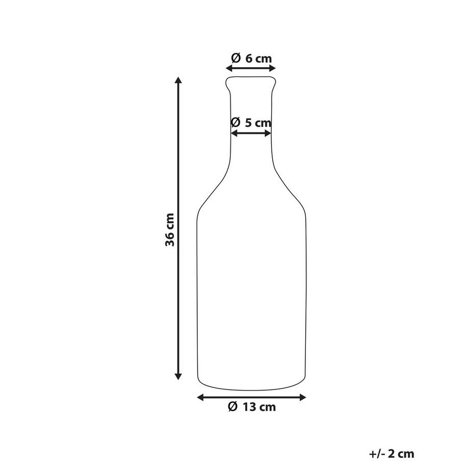 Beliani Vase décoratif en Grès  LARNACA  
