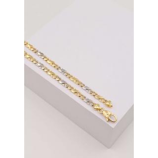 MUAU Schmuck  Collier Carrera Bicolor Gelb-/Weissgold 750, 4mm, 45cm 