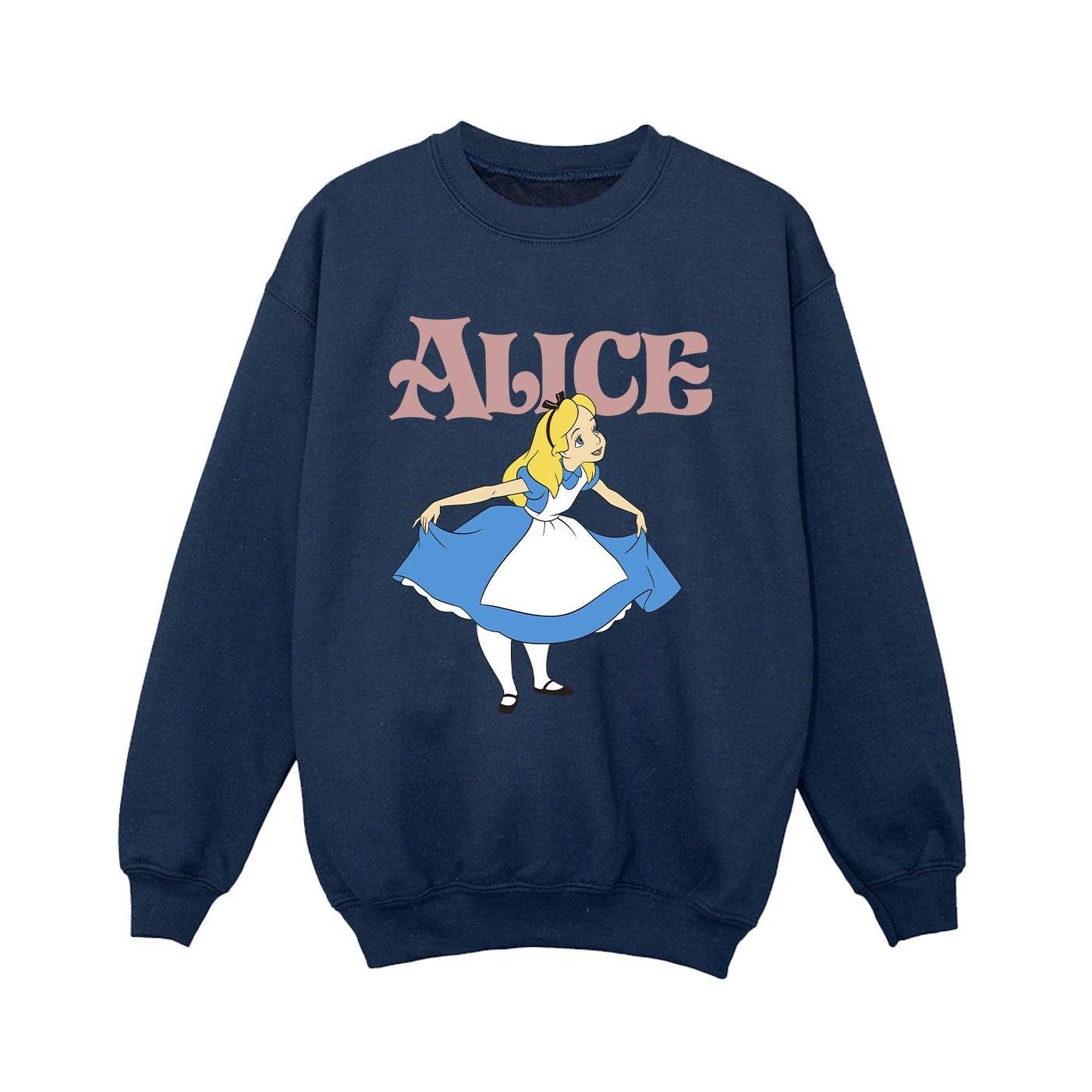 Image of Alice In Wonderland Take A Bow Sweatshirt Unisex Marine 116