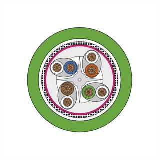 METZ CONNECT  M12 Industrial Ethernet Leitung, X-kodiert, 2.0 m, M12 Stecker gerade - M12 Stecker gerade 