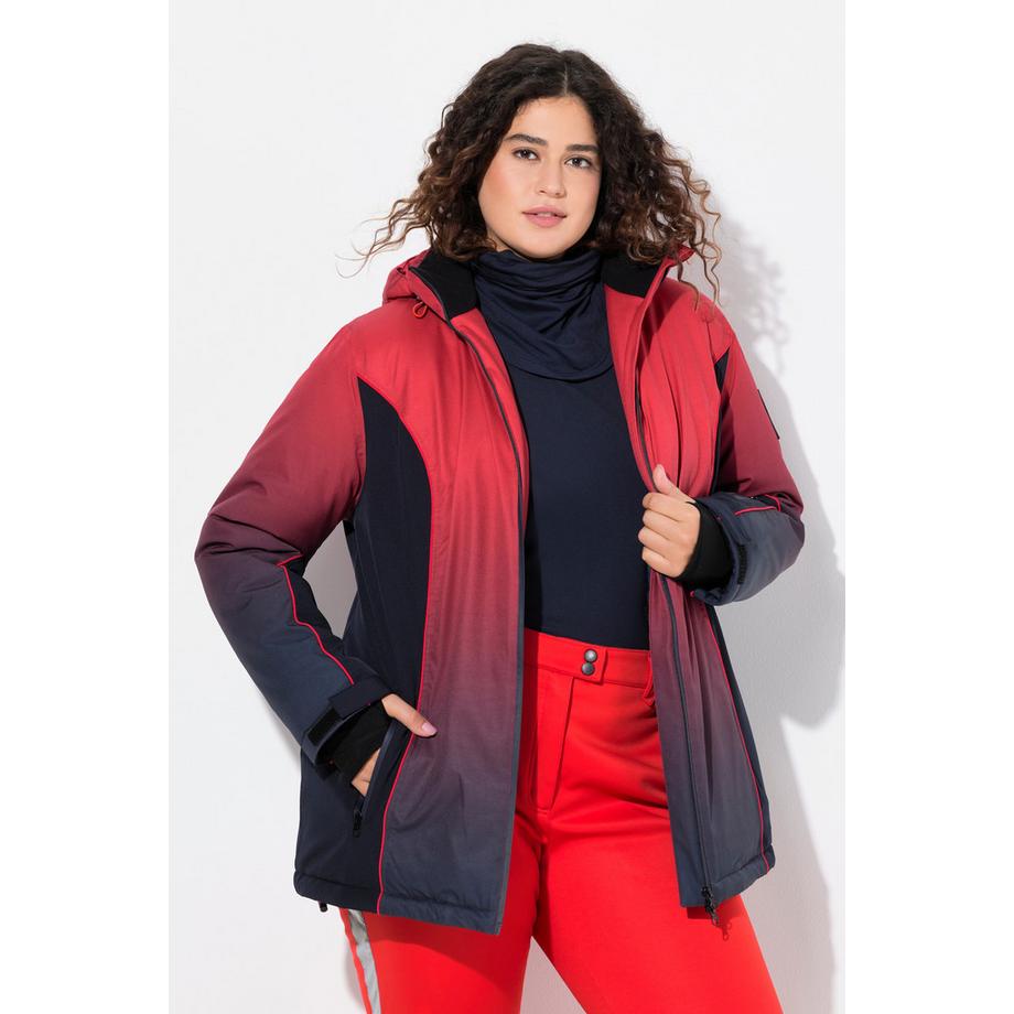 Ulla Popken Giacca Performance Sfumata Impermeabile con Paraneve  