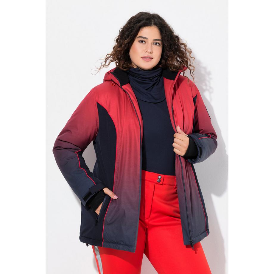 Ulla Popken Giacca Performance Sfumata Impermeabile con Paraneve  