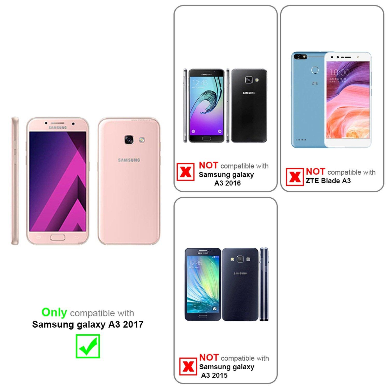 Cadorabo  Hülle für Samsung Galaxy A3 2017 Magnetverschluss, Kartenfach 