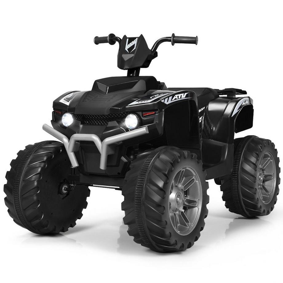 Northix  12V Elektro Kinderquad mit Scheinwerfer Mini Elektroquad mit Musik & Hupe 4 Räder Kinder Quad 2,8-5 km/h für Kinder ab 3 Jahren Schwarz 
