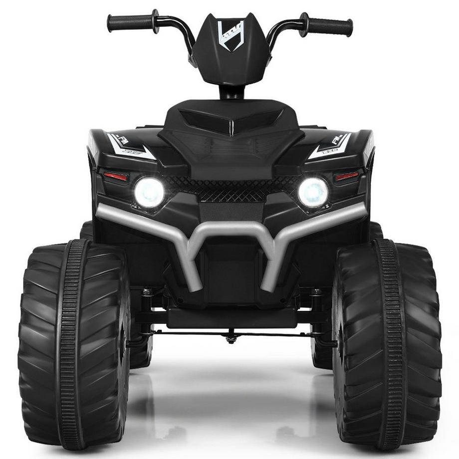 Northix  12V Elektro Kinderquad mit Scheinwerfer Mini Elektroquad mit Musik & Hupe 4 Räder Kinder Quad 2,8-5 km/h für Kinder ab 3 Jahren Schwarz 