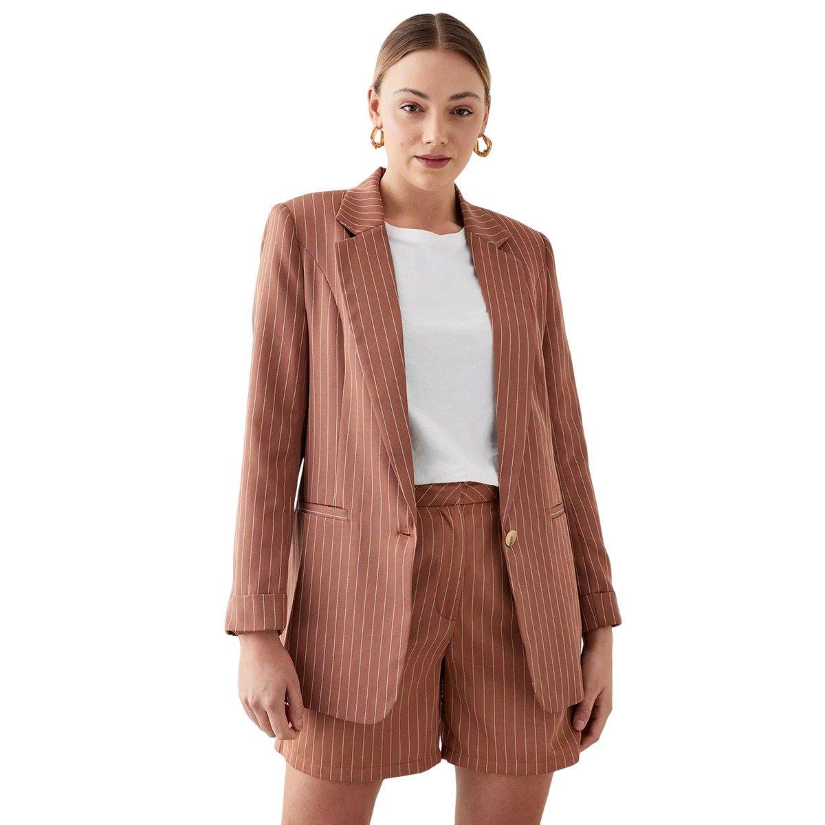 Image of Blazer Einreihig Damen Tan 36