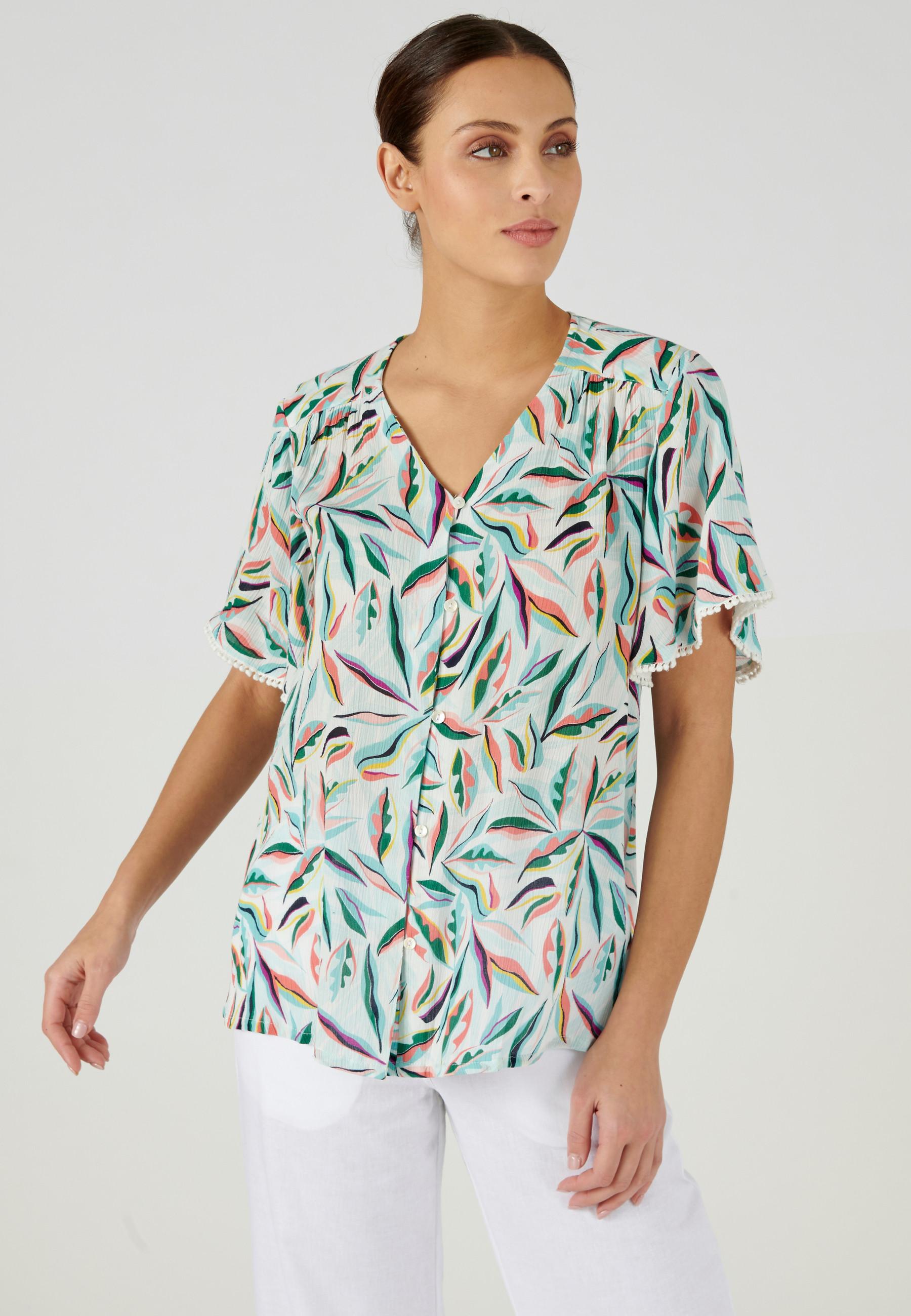 Image of Crêpe-bluse *reine Viskosefasern Lenzing(tm) Ecovero(tm) Damen Weiss 40