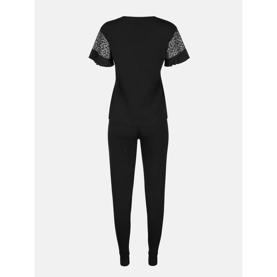 Lisca Pyjama Tenue d'Intérieur Pantalon Top Manches Courtes Smooth  