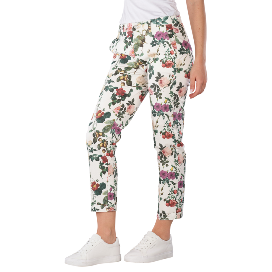 MAC Chino Turn Up Slim Fit Flower Print  