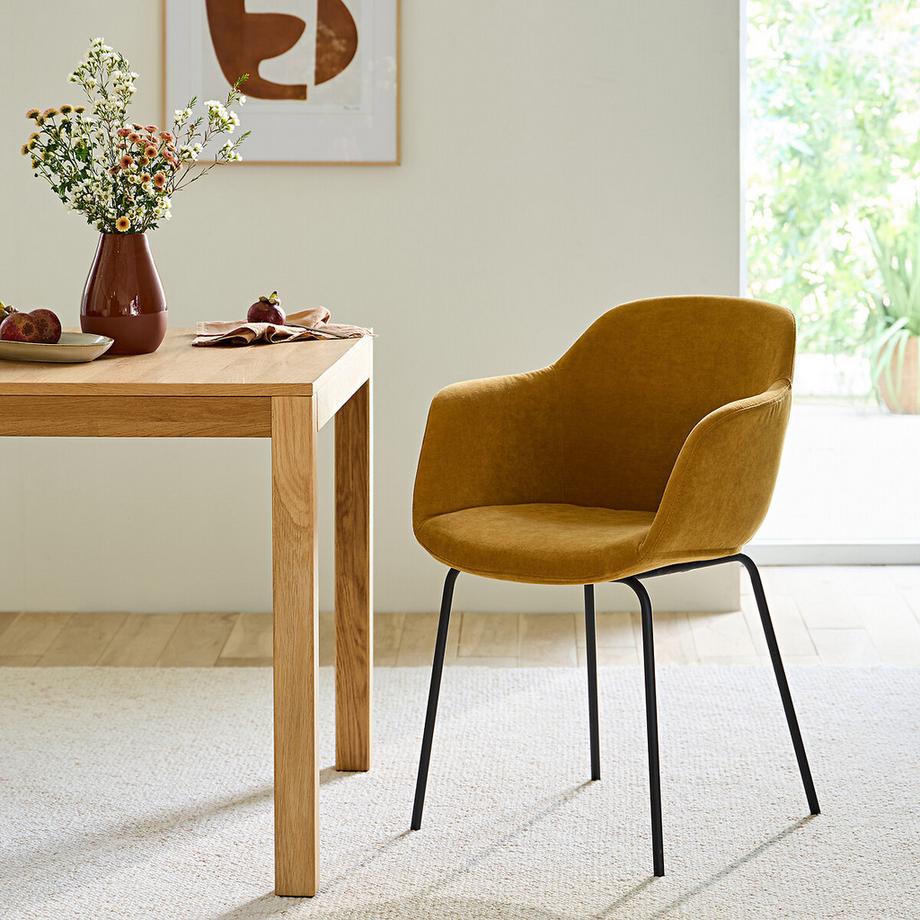 La Redoute Intérieurs Esszimmerstuhl mit strukturiertem Bezug  