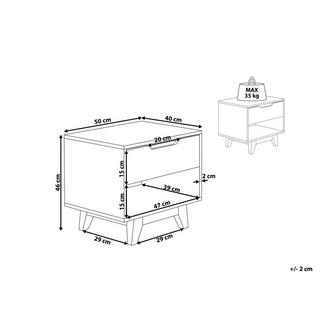 Beliani Nachttisch aus MDF-Platte Modern SPENCER  