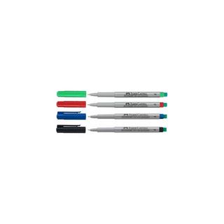 Faber-Castell  Faber-Castell Multimark evidenziatore 4 pz Nero, Blu, Verde, Rosso 