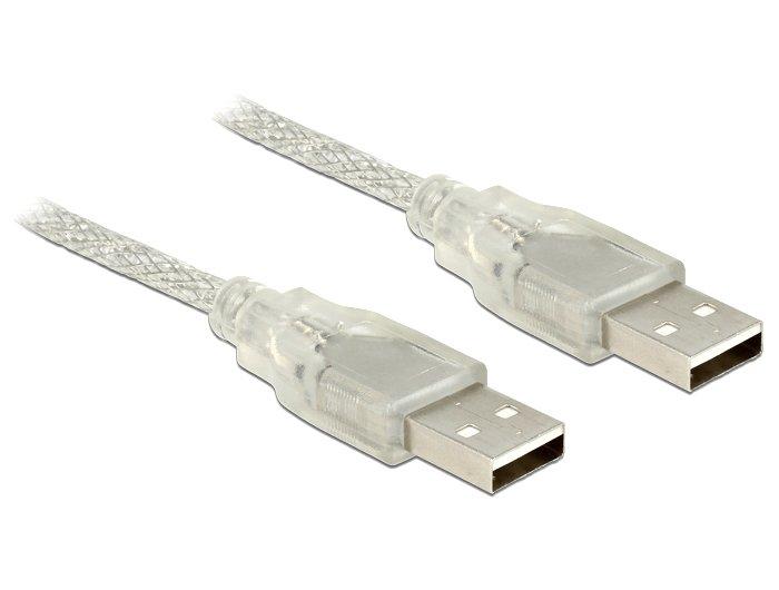 Image of 0.5m, 2xUSB2.0-A USB Kabel 0,5 m USB 2.0 USB A Transparent