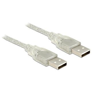 DeLock  0.5m, 2xUSB2.0-A câble USB 0,5 m USB 2.0 USB A Transparent 