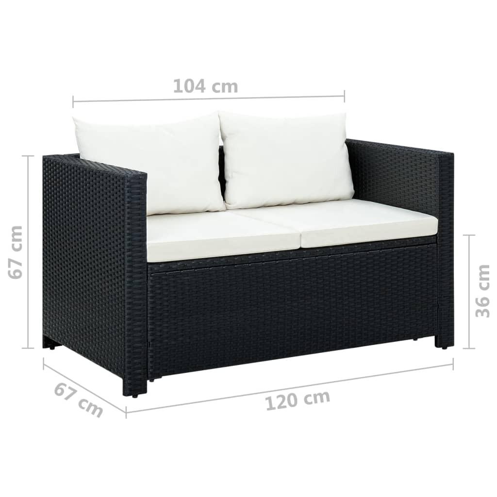 VidaXL set di divani Polirattan  