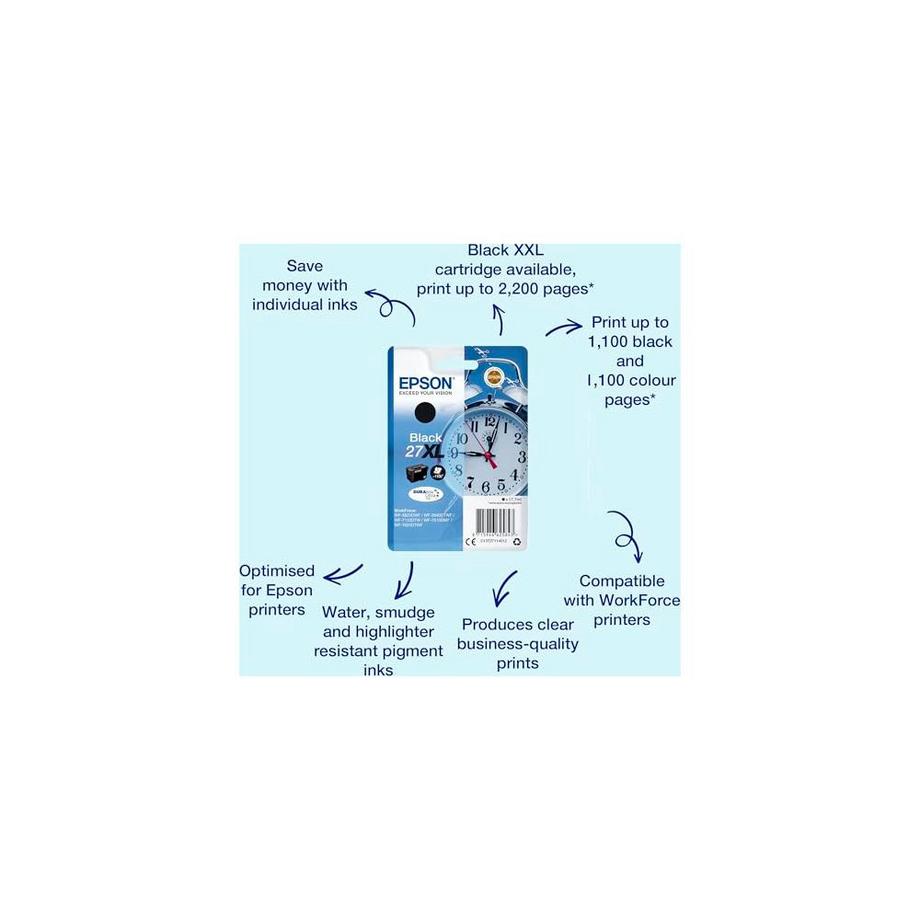 EPSON  Druckerpatrone T2711, 27XL Original Schwarz 