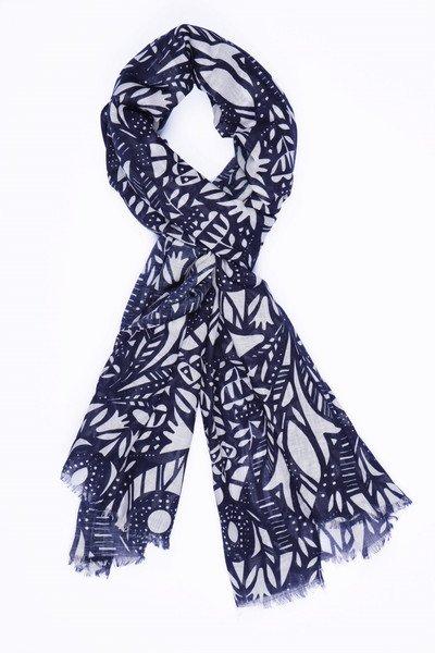 Image of Afrika-monochromie-schal Damen Blau ONE SIZE