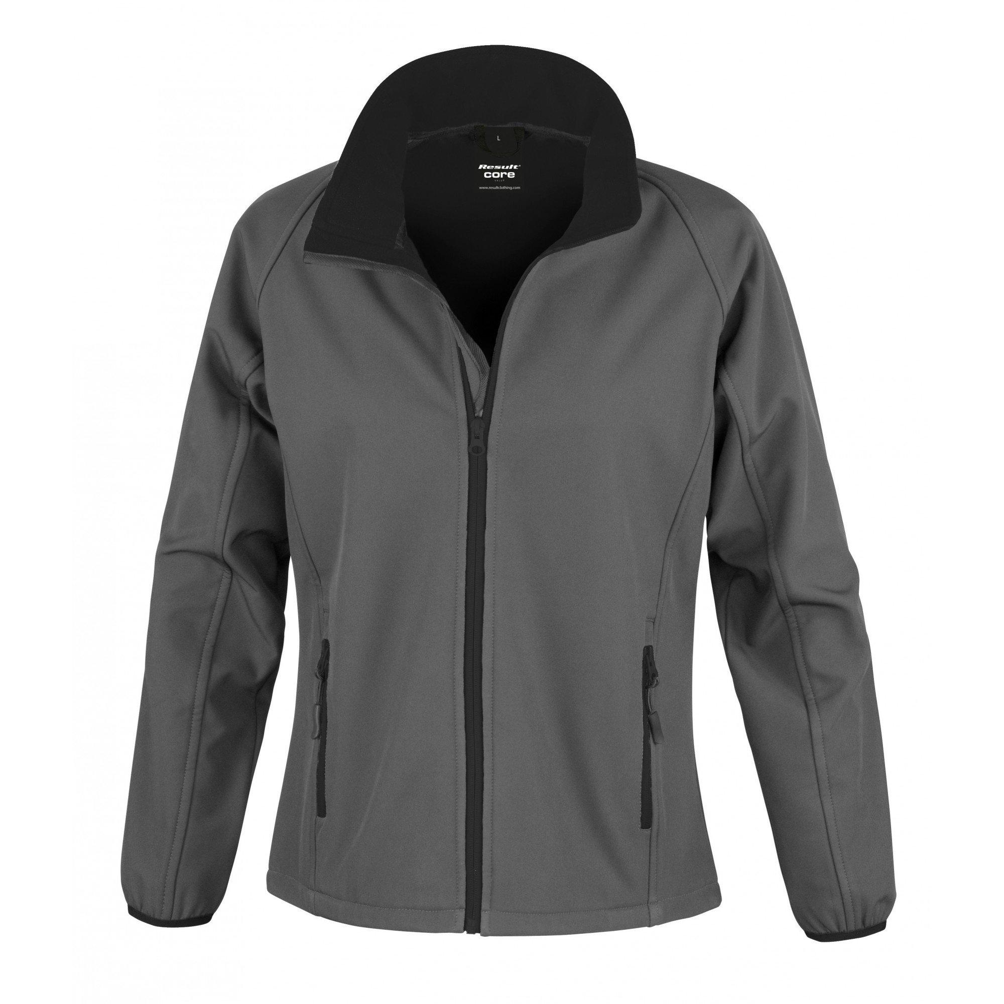 Image of Core Softshelljacke, Bedruckbar Damen Charcoal Black XXL