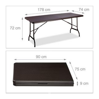 B2X Table de jardin pliante BASTIAN grande  