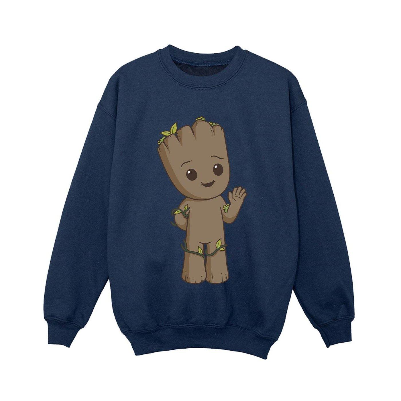 Image of I Am Groot Cute Groot Sweatshirt Unisex Marine 152-158