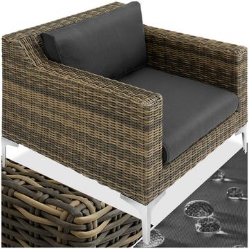 Set modulare in rattan Villanova alluminio poltrona